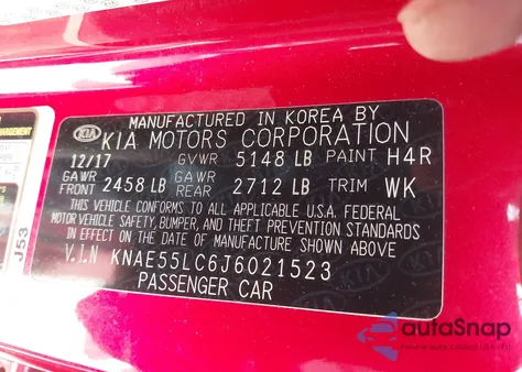 2018 Kia Stinger Gt2 z USA, uszkodzony, nr VIN KNAE55LC6J6021523